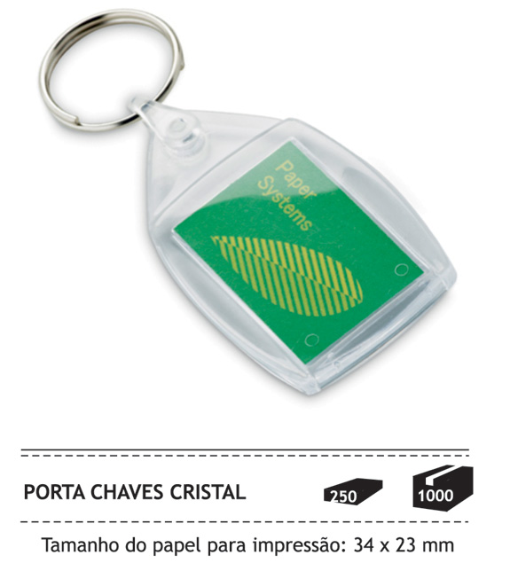 PORTA-CHAVES CRISTAL (PACK 250 UNIDADES)